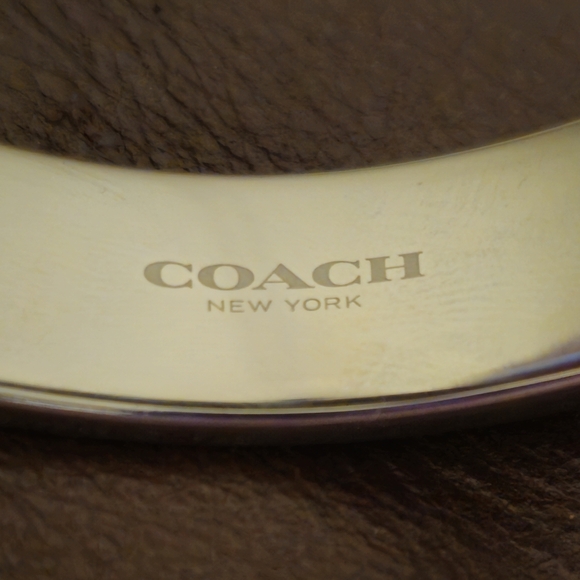 Coach Women's Scout Iconic Mini Bangle in Burgundy w/silver. - Picture 10 of 10
